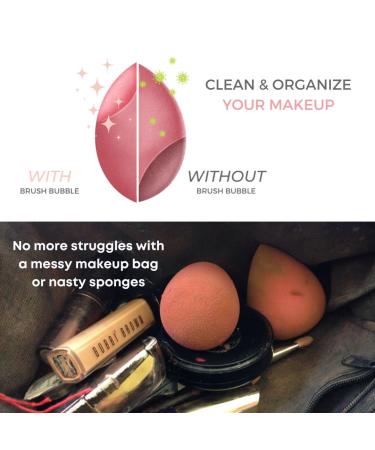Buy Silicone Makeup Sponge Holder & Travel Case - Black | Brush Bubble for Clean Protected Sponges & Blender Included - Buy Online on GoSupps.com