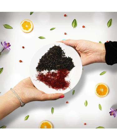 Safaroma Saffron Breakfast Tea - Organic Non-GMO and Ethically Sourced - Containing Premium Red Afghan Saffron Stigmas by Safaroma (30g - 15 Sachets) 1 Pack - 15 Sachets (Transparent & Naturally Made) - Buy Online on GoSupps.com