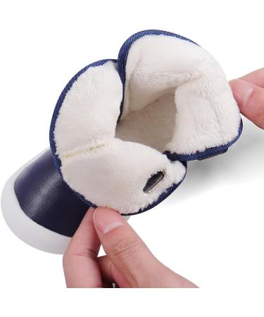 LACOFIA Toddler Snow Boots | Anti-Slip Rubber Sole | Waterproof & Warm | 6 UK Child | Navy Blue - Buy Online on GoSupps.com