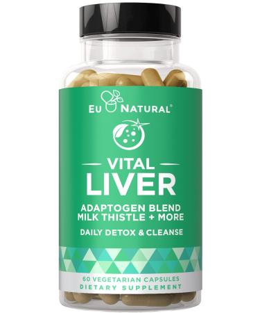 Vital Liver Cleanse Detox & Repair  9-in-1 Liver Support Supplement  Milk Thistle Artichoke Extract Turmeric Adaptogens  Optimal Liver Function and Digestive Health  60 Vegetarian Soft Capsules - Buy Online on GoSupps.com