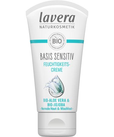 lavera basis sensitiv Moisturizing Cream - Moisturizing cream with organic aloe vera and organic jojoba - intensive hydration - moisturizes the skin - absorbs quickly - supple skin sensation - natural