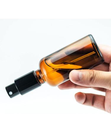Yizhao 1oz Amber Glass Spray Bottles - Fine Mist Refillable Metal Cap - 6 Pack for Essential Oils Travel Perfume & Aromatherapy - Buy Online on GoSupps.com