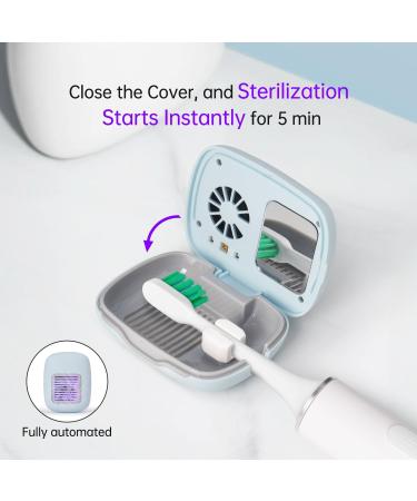 ELMWAY UV Toothbrush Sterilizer Case with Fan and USB Rechargeable for Travel or Home Long Battery Life and Improved Case Ventilation(Blue) Sterilize+fan Sf-blue - Buy Online on GoSupps.com