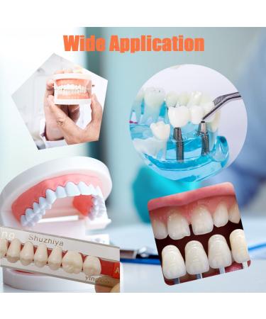 84 Pcs Complete Acrylic Resin Denture Teeth - 3 Sets Synthetic Polymer Denture Tooth in Shade A2 Upper + Lower - Dental Materials for Replacement, DIY or Halloween - Buy Online on GoSupps.com