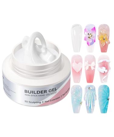 3D Sculpting Gel - 60ml Solid Nail Gel Non-Sticky Manicure Design Creator for Women Modeling Sculpting Extension Painting Art Hand Creation Salon Home
