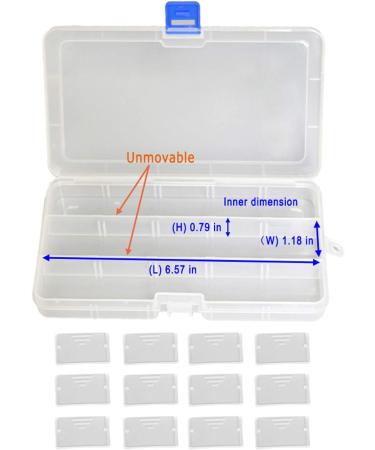 DUOFIRE Adjustable Plastic Organizer Container Storage Box with 15 Grids - 4 Pack, Ideal for Jewelry, Beads, Earrings, Fishing Hooks, Small Accessories - Buy Online on GoSupps.com