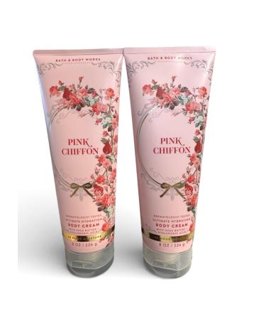 Bath & Body Works PINK CHIFFON Ultra Shea Body Cream 8fl Oz I 226gm Each - SIGNATURE COLLECTION (Bundle of 2 Creams) 24 hour Moisture - Buy Online on GoSupps.com
