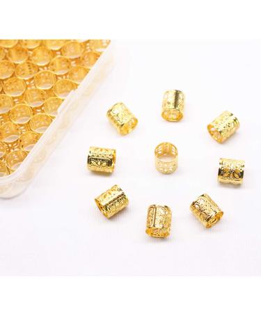 50 Pieces Gold Aluminum Dreadlocks Beads - Metal Hair Decoration & DIY Braiding Accessories - Buy Online on GoSupps.com