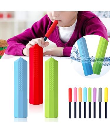 KMOCEPLY 5-Part Sensory Chewing Pencil Cover Set | BPA-Free Silicone Chicken Stuff for Autism | Chewing Necklace for Kids Boys & Girls - Buy Online on GoSupps.com