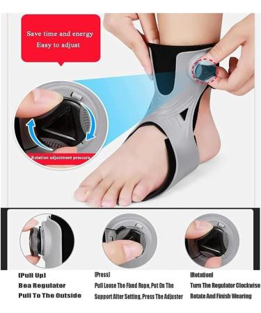 Adjustable Drop Foot Brace Orthosis for Nerve Injury - Ankle Splint Support for Hemiplegia & Stroke - Lightweight Design Left Side Medium Size - Buy Online on GoSupps.com