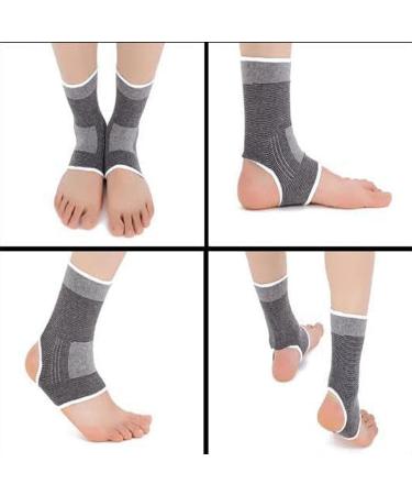 Ankle Support for Ligament Damage & Sprains - Relief for Plantar Fasciitis & Achilles Tendonitis | Strapless Design (Gray) | International Shipping Available - Buy Online on GoSupps.com