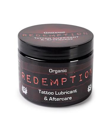 Redemption Organic Tattoo Lubricant  Barrier and Aftercare All in One - Natural Tattoo Care Formula for Use During and After Tattoo - 6 Ounce Jar
