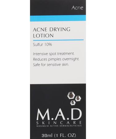 M.A.D Skincare Acne Drying Lotion - Intensive Overnight Spot Treatment 1 Fl Oz - Buy Online on GoSupps.com