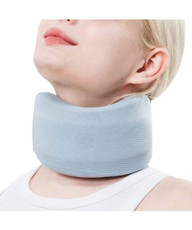 Neck Collar Adjustable Soft Neck Support Foam Brace | Neck Support Brace for Sleeping Relieves Neck and Spine Pressure Aligns Stabilizes Vertebrae for Women& Men Blue M