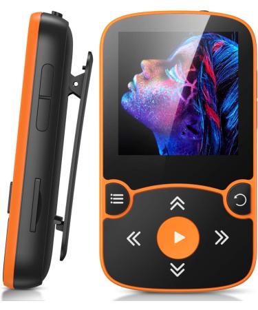 AGPTEK MP3 Player with Clip - Orange