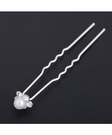 Miaoo 40-Piece Rhinestone & Pearl Hair Pins Set - Elegant White Everyday Accessories - Buy Online on GoSupps.com
