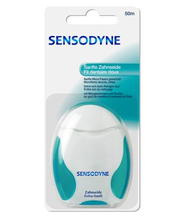 Sensodyne dental floss extra gentle with mint flavor and fluoride 1x50m 50.00 m (1 pack)