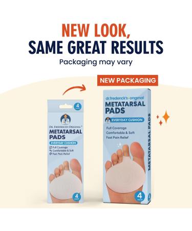 Dr. Frederick's Original Metatarsal Pads - 4 Pieces for Rapid Pain Relief - Gel Foot Cushions - Buy Online on GoSupps.com