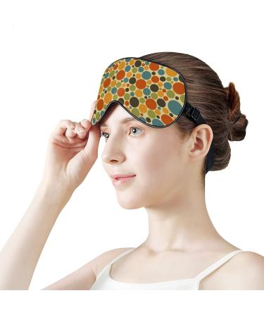 Shop Vintage Colorful Polka Dot Sleep Mask for Women - Adjustable Eye Shades with Elastic Strap | International Shipping Available - Buy Online on GoSupps.com