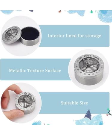FINGERINSPIRE Silver My First Tooth Holder - Engraved Baby Teeth Fairy Keepsake Box - Buy Online on GoSupps.com