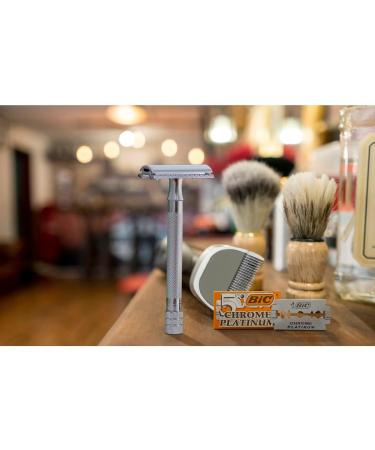 BIC Chrome Platinum Double Edge Safety Razor Disposable Single Blades (100 Pack) Pack of 100 100 count (Pack of 1) - Buy Online on GoSupps.com