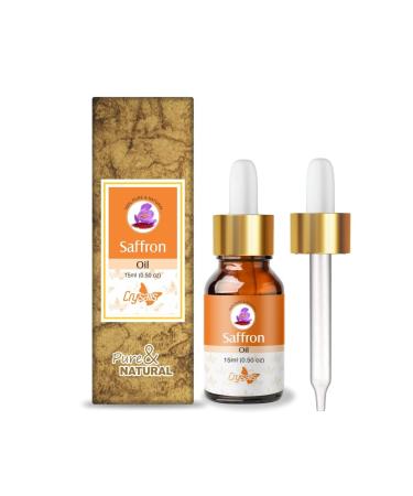 BEMT Organic Saffron (Crocus sativus) Essential Oil 100% Pure & Steam Distilled Natural Hair & Skin Care Oil Massage Oil 15ml