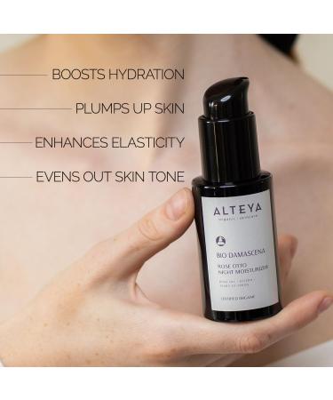 Altenya Bio Night Moisturizer 50ml - Natrue Certified Organic - Pure Damascus Rose Oil - Premium Skin Care - Buy Online on GoSupps.com