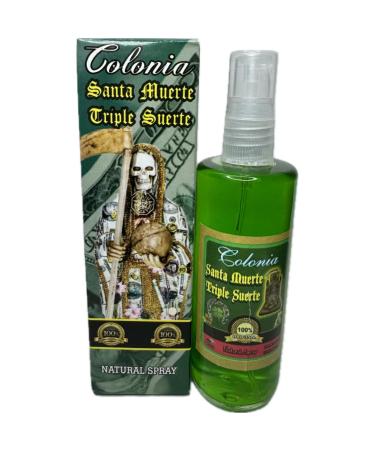Spiritual Anointed Cologne -Colonia Santa Muerte Triple Suerte -(3.3Fl.Oz) -Holy Death Triple Luck Cologne -Esoteric Spiritual New Age Wicca Pagan