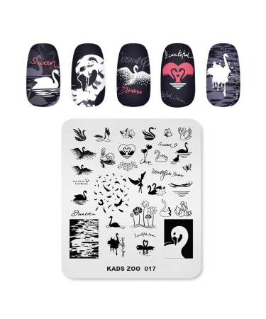 KADS Nail Art Stamping Plates Set Image Template Stencils Pattern with Stamping Plates Holder Case Organizer (ZO017)