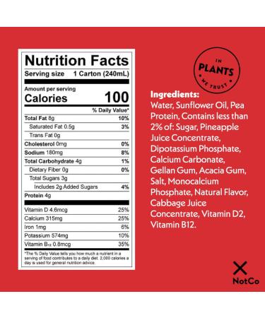 NotMilk Whole Plant-Based Milk 8 fl oz 12-Pack - Shelf-Stable, Lactose-free, Vegan, Non-GMO - Buy Online on GoSupps.com