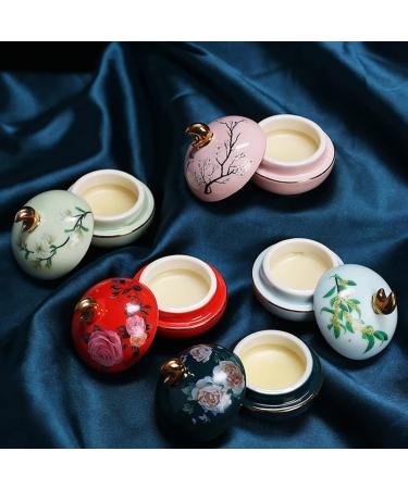 Solid Perfume Floral Scent Fragrance All Natural Ancient Chinese Palace Craftsmanship for Women Girls Long Lasting Travel Friendly with Delicate Ceramic Jar Gift Box (Green) - Buy Online on GoSupps.com