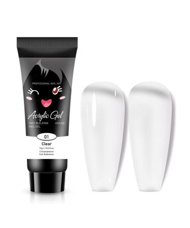 DMQ Poly Gel Nail Clear Poly Extension Gel 15g Clear Builder Gel for Nails Nail Strengthen Nail Gel Acrylic Nail Thickening Nail Builder Gel DIY for Beginners Nail Art