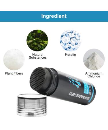 Instant Hair Volume Powder for Men & Women - Invisible Hair Sealing & Concealing Solution - Black - Anti-Hair Loss - Buy Online on GoSupps.com