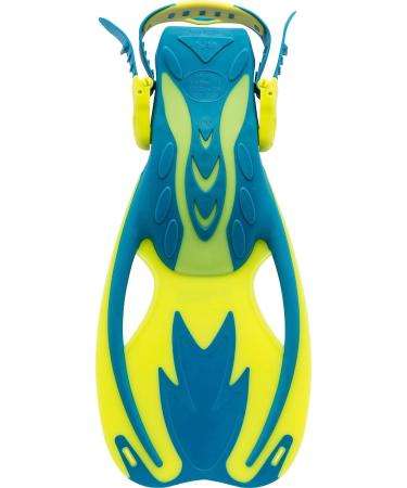 Cressi Kids Rock Fins S/M for Snorkeling, Swimming, Boogie Boarding - US Youth 1/3 | EU 32/34 - Blue/Yellow - Buy Online on GoSupps.com