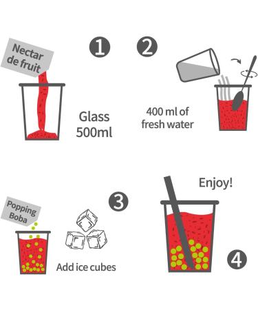 MiruMiru - Reusable Bubble Tea Glass 500ml + 2 Bubble Tea to make - Buy Online on GoSupps.com