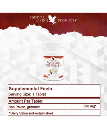 Forever Bee Pollen Tablets - 100 Count - Pack of 2 Bottles - Buy Online on GoSupps.com