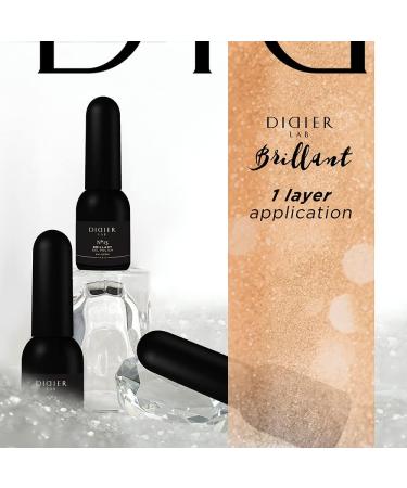 Didier Lab - Premium UV Gel Nail Polish - Brillant No. 13 - Gel Nail Varnish - Nail Art - Long-Lasting High Gloss Wear - Orange Gel Nail Polish - Gel Nails - Glitter Gel Nail Polish - Rich Pigment - Buy Online on GoSupps.com