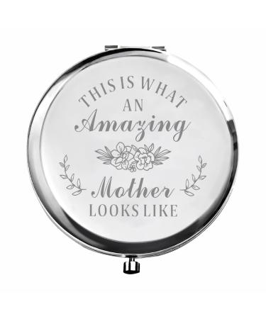 Birthday Gifts for Mom from Daughter  Mother's Day Present for Mom  Travel Makeup Mirror for Mom  1X/2X Magnifying Compact Mirror  Best Mom Gifts from Son  Sentimental Gifts for Mothers Day Metal