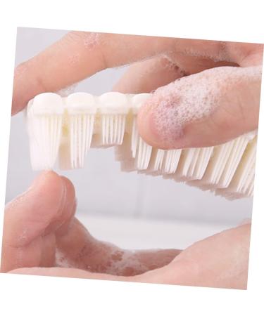 nail brush nail clean up brush nail cleaner brush Clean Brush Nail Cleaning Brush Fingernail Scrub Finger Brush Toe Brush Manicure tools white baby Polypropylene soft fur - Buy Online on GoSupps.com
