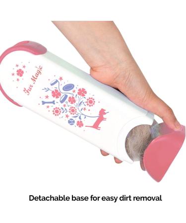 Fur Magic Pet Hair Remover Lint Brush - Self-Cleaning Base - Double-Sided Brush for Dog and Cat - Pink Limited Edition - Buy Online on GoSupps.com