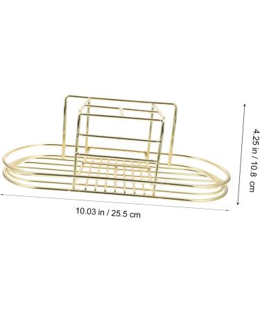 Alipis 3 STK Toothbrush Dispenser & Holder - Stylish Bathroom Storage for Electric Toothbrushes - Wall-Mounted Toothpaste Organizer - Gold Iron Wave Design (28x11.5x9cm) - Buy Online on GoSupps.com
