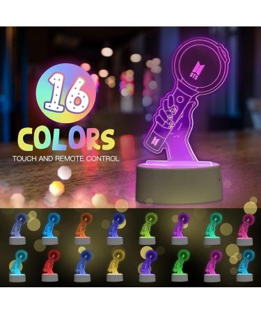 Eygerur 3D Illusion Kpop BTS Night Light 16-Color BTS Light with Remote Control and Smart Touch BTS Lamp BTS Room Decor for Girls Birthday Christmas BTS Gifts a04 - Buy Online on GoSupps.com