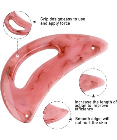 Cozlly Gua Sha Massager - Rosa Harz Stein f r Lymphdrainage Cellulite & Muskelentspannung | Ideal f r Beine R cken Gesicht & Schmerztherapie - Buy Online on GoSupps.com