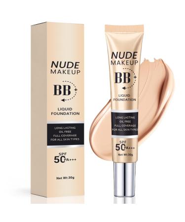 BB Cr me Teint e 30g SPF 50+ Fond de Teint Hydratant Haute Couvrance Cr me Solaire Visage Unifie le Teint Couvre les Imperfections clat Naturel Toute Peau