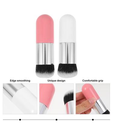 Uonlytech 2Pcs Foundation Brush Set - Professional Chubby Makeup Brushes for Liquid Cream & Powder - Travel-Friendly Applicators for Women - Buy Online on GoSupps.com