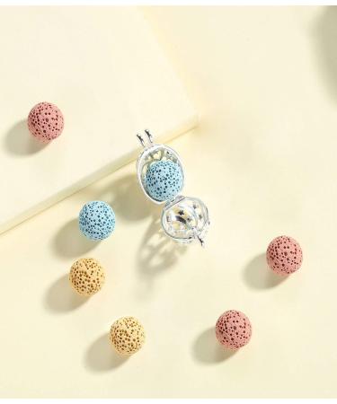 Tree of Life Aroma Diffuser Necklace - Silver-Plated Aromatherapy Pendant with Lava Stones | Perfect Gift for Mother Mother-in-Law Girlfriend - Buy Online on GoSupps.com