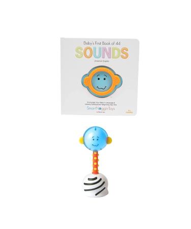 SmartNoggin Baby Developmental Milestones Bundle: SmartNoggin NogginStik Developmental Light-Up Rattle and SmartNoggin s Baby s First Book of 44 Sounds with Teether