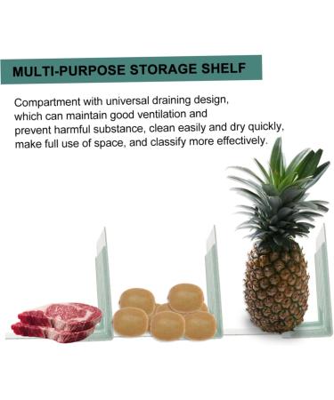 Zerodeko 4pcs Refrigerator Fridge Layer Separator Fridge Shelf Organizer Fridge Rack Drawer Storage - Buy Online on GoSupps.com