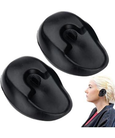 Jeanny Hair Dye Ear Shield Cover - Earmuffs Heat Protection Ear Covers - Waterproof Hair Perm Shield Hair Dye Earmuffs Ear Protectors Silicone Reusable Hair Styling Tools Black - Buy Online on GoSupps.com