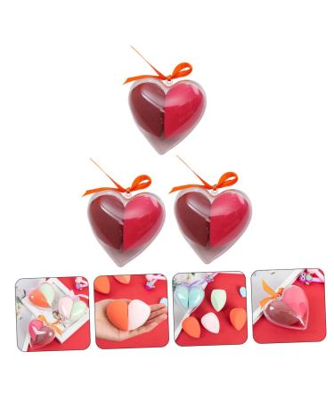 Heart-Shaped Makeup Sponge Set - 3 Beauty Powder Puffs for Flawless Skin | Hydrophilic Polyurethane Blending Sponges for Eye & Face Makeup | Perfect for Travel - Buy Online on GoSupps.com